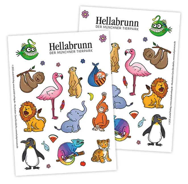 Stickerbogen Tierpark Hellabrunn